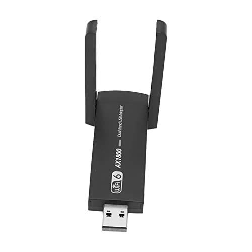 AX1800M WiFi 6 USB-adapter, med Dual Band 5G 2.4G 802.11ax 3.0 Trådlöst Nätverkskort för PC Stöd för Stationär Bärbar Dator 7 10 11WiFi USB3.0 2,4GHZ Till 5,0GHZ