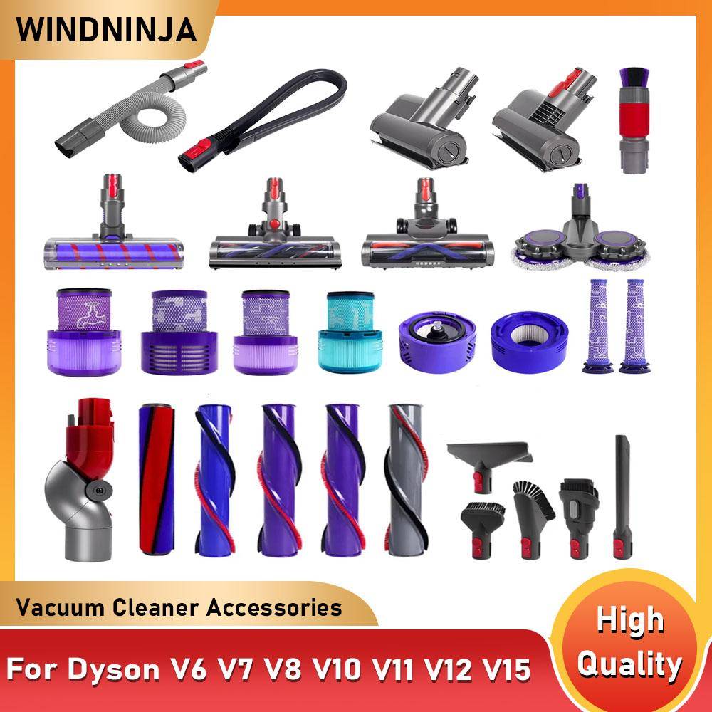 Vacuum Cleaner Accessories For Dyson V6 V7 V8 V10 V11 V12 V15 Direct Drive Brush Floor Brush Filter Extension Hose Nozzle Head