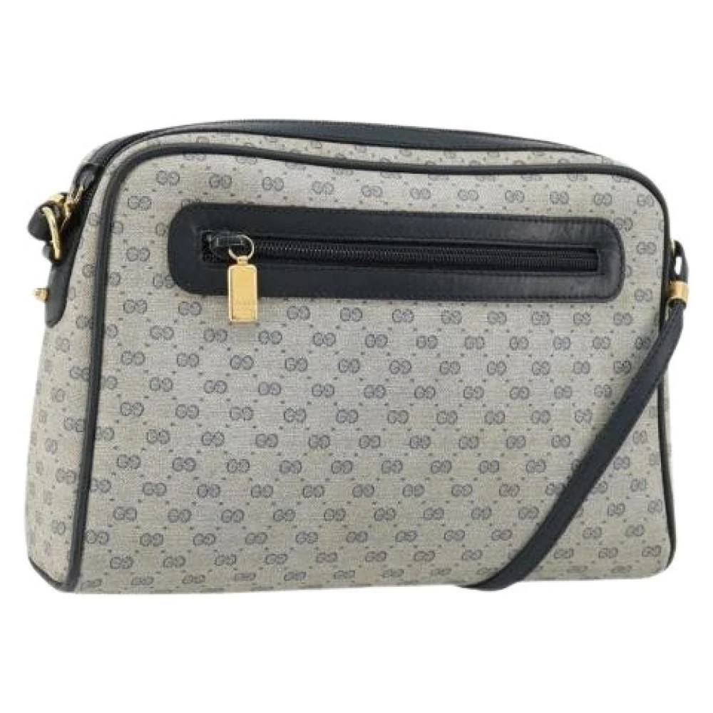 Gucci Vintage Pre-owned Vintage Small GG Skuldertaske - Vintage - Dame - Blå - ONE SIZE - Uld