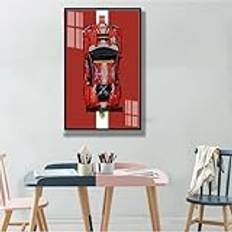 LE*GO Ferrari 42125 488 GTE AF Corse 51 väggfäste – displayram för LEGO Technic Ferrari 42125, kompatibel med LE*GO bilmodeller, 50 x 80 cm, för LEGO-entusiaster, endast väggtavla (E)