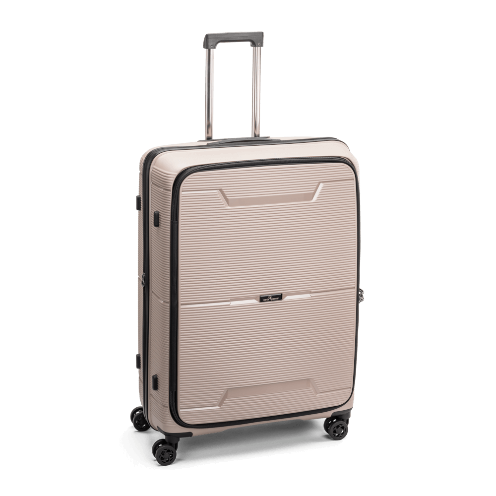 North Pioneer HKG Resväska 77cm Stor med frontlock Champagne