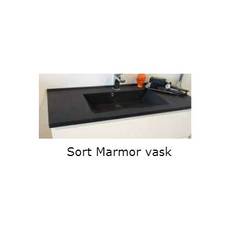 Cassøe Sort Støbemarmor vask til møbel 121 cm