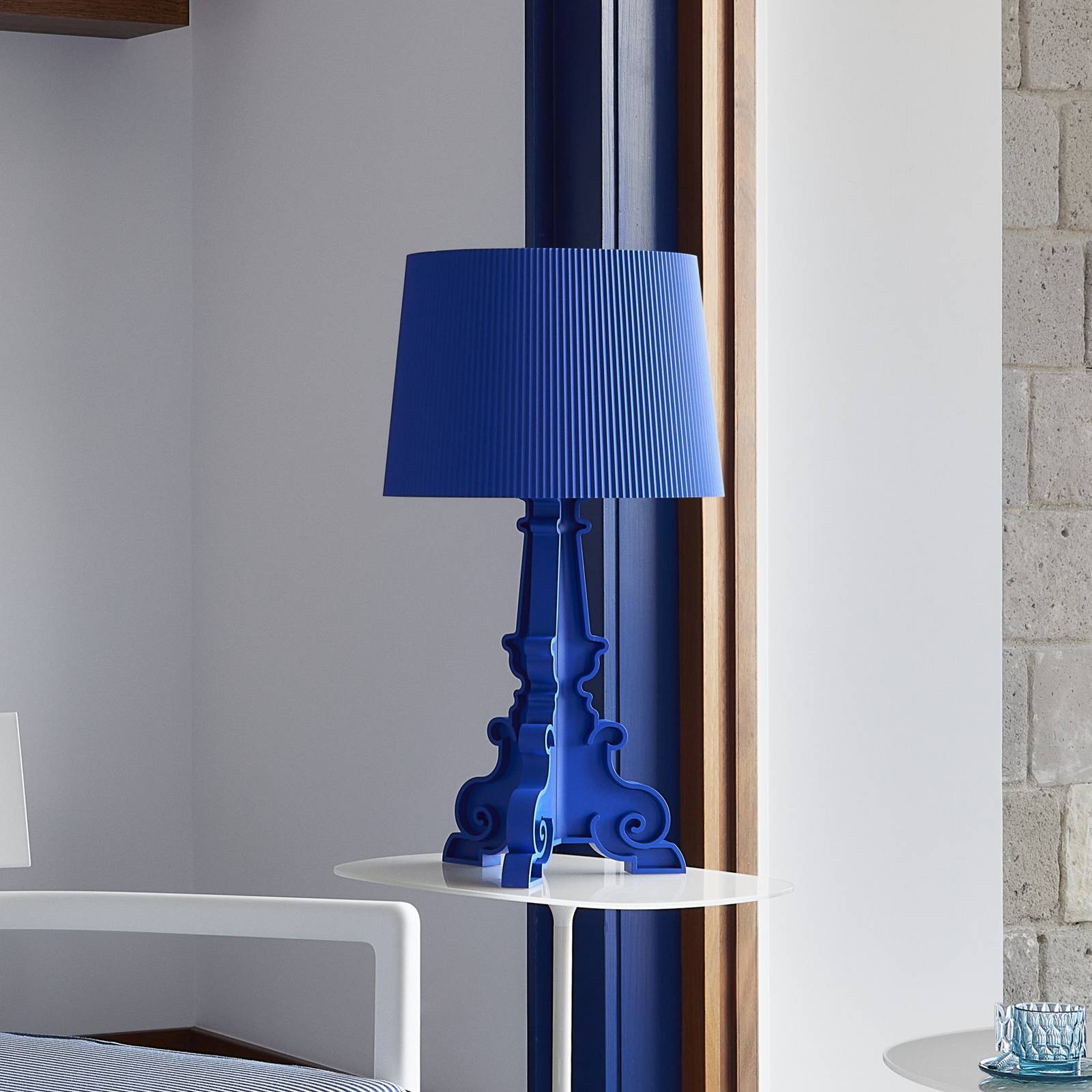 Kartell Bordslampa Bourgie Mat, dimbar, Blå, Vardagsrum / matsal, Syntetmaterial, Design, Bordslampa