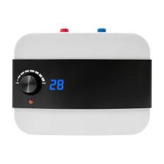 Cutycaty Elektrisk varmvattenberedare omedelbar 6 l 1 500 W 220 V omedelbar varmvattenberedare mini varmvattenberedare vit modern med läsbar LED-temperaturvisning 0–65 °C