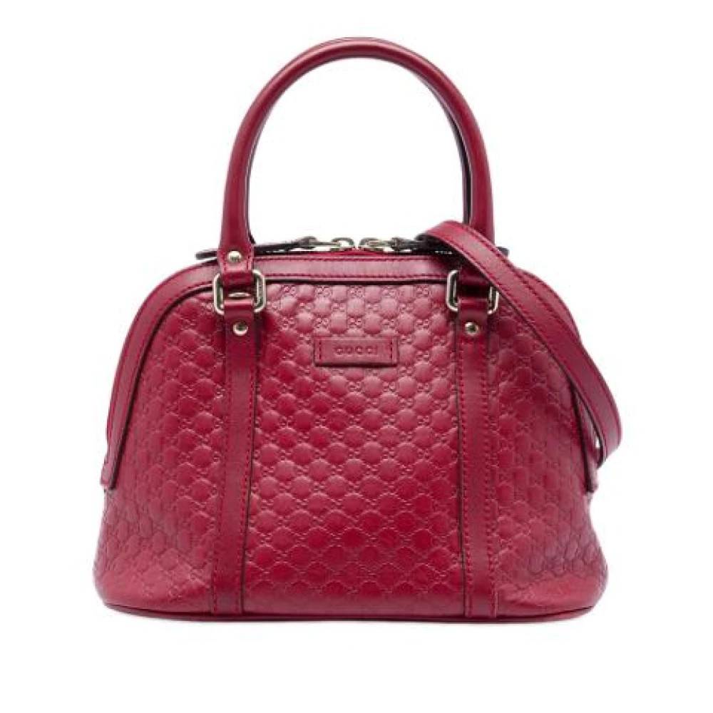Gucci Vintage Pre-owned Vintage Satchel - Vintage - Dame - Rød - ONE SIZE - Uld