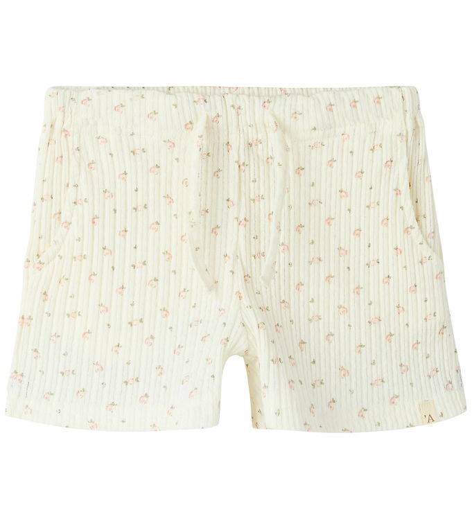 Lil' Atelier Shorts - Rib - NmfHulla - Coconut Milk - Lil Atelier - 3 år (98) - Shorts