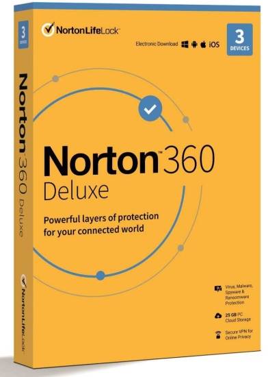 Norton 360 Deluxe 25GB - 3 Devices 1 Year - Norton Key GLOBAL