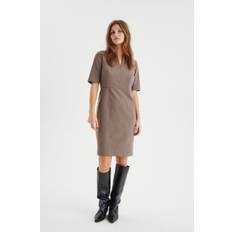 InWear Zella Dress Dam Korta Klänningar Stl. 32 - Från Magasin - Sandy Grey (32)