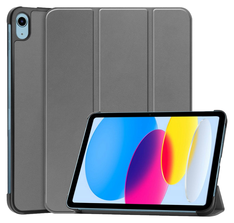 iPad 2022 Cover Tri-Fold Grå - Passer til A2757, A2696, A2777, A3354, A3355