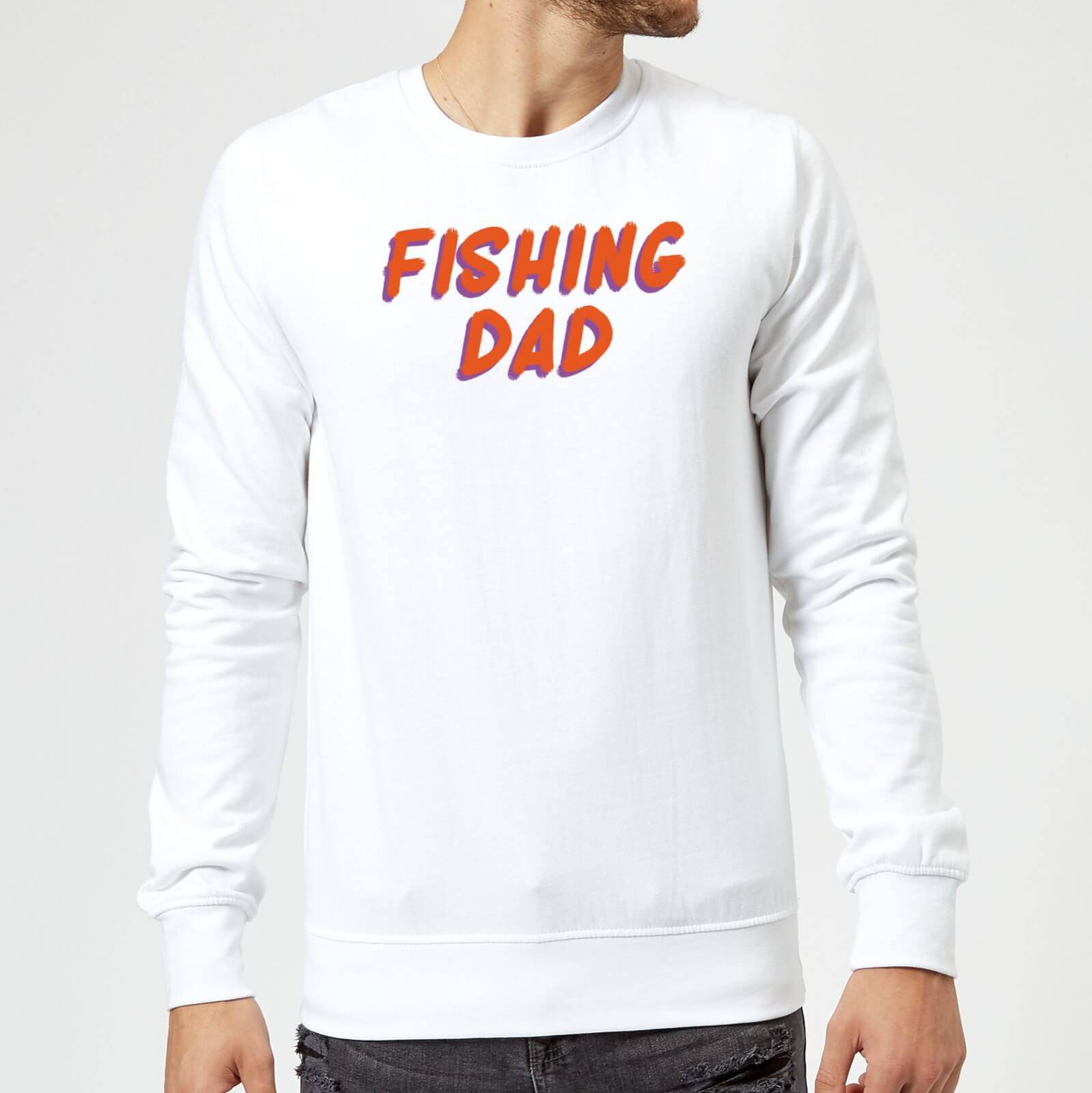 Fishing Dad Sweatshirt - White - L