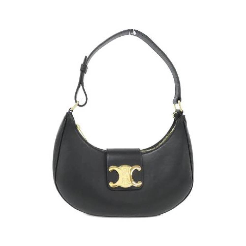 Celine Vintage Pre-owned Medium Ava Kalveskind Skuldertaske - Vintage - Dame - Sort - ONE SIZE - Uld