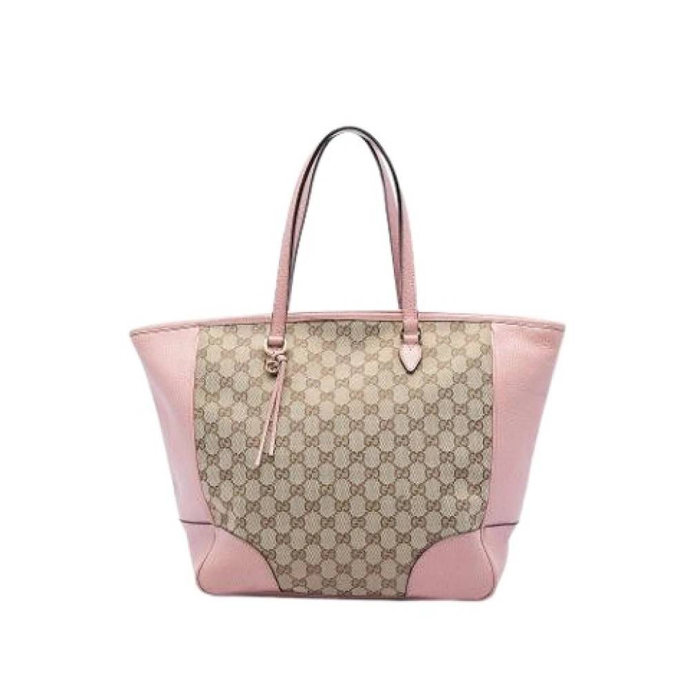 Gucci Vintage Pre-owned Bree Tote - Vintage - Dame - Beige - ONE SIZE - Læder