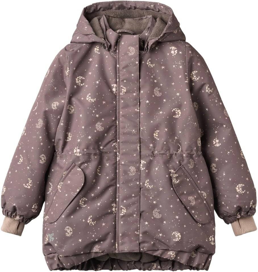 Wheat Jacket Tove Tech Str 104/4y - Plum Truffle Stars Termojakker Polyester hos Magasin.