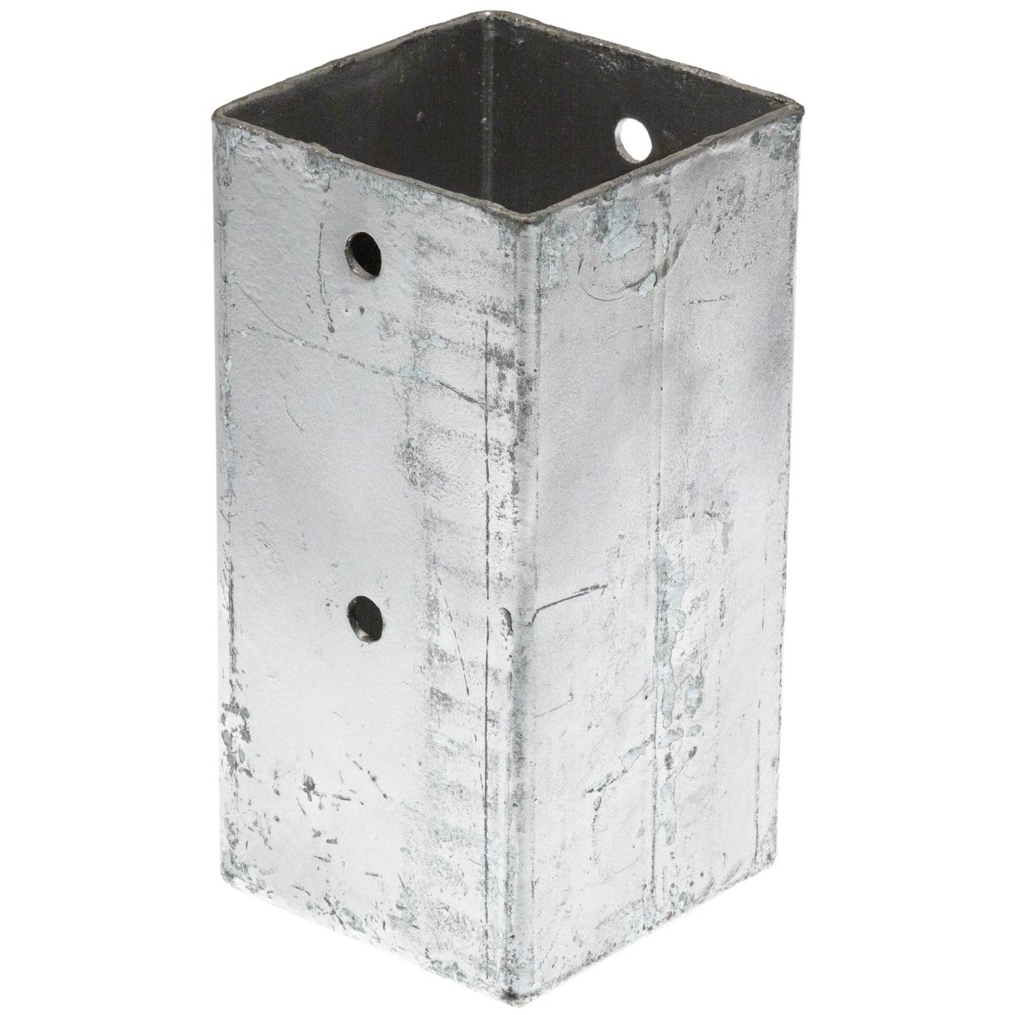 Stolpefod t/jordskrue, 7,6x7,6 cm, varmgalvaniseret (På lager i butik)