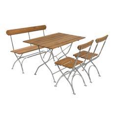 Bryggeribord + Bryggerisoffa + 2 st Bryggeristol Trädgårdsgrupp | Teak