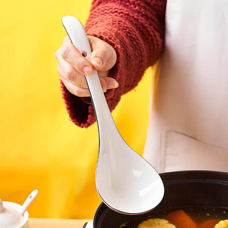 Keramisk Stor Soppslev, Rislev, Enportionssked, Hot Pot- och Grytsked, Grötsskopa, Soppslev, Matsked, Extra Stor Storlek