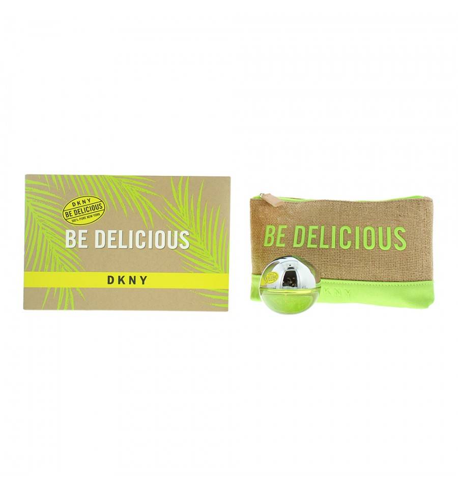 Set Dkny: Be Delicious, custodia in tessuto GWP + Be Delicious, eau de parfum, per donne, 30 ml