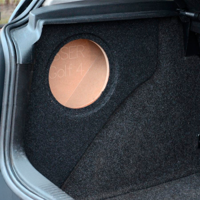 Subwoofer kabinet til 8" bas - VW Golf 4 1997-2006 ikke R32 and 4Motion - Fit-Box - 8 liters kabinet