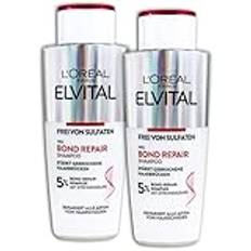 2-pack L'Oréal Paris Elvital Shampoo Bond Repair anti-hårskador 2 x 200 ml
