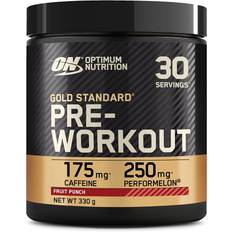 Optimum Nutrition Gold Standard Pre Workout, för mer energi och fokus, citrullin, koffein, beta-alanin, kreatin 330g, 30 portioner, fruit punch