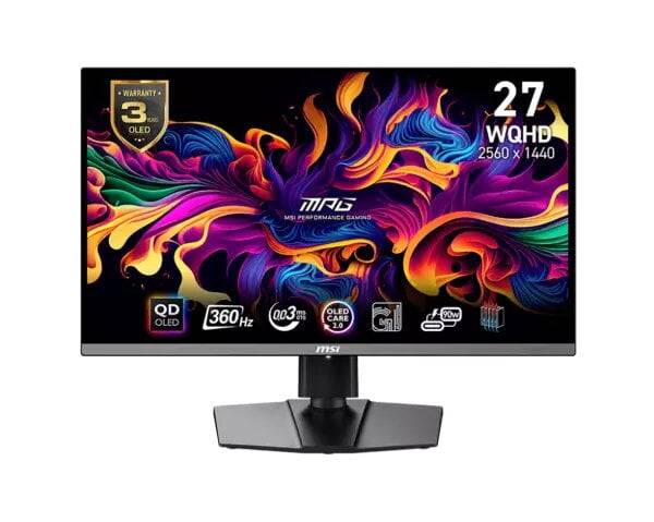 MSI MPG QD-OLED / 27" / 2560x1440 / 360 Hz / HDMI,DP,USB-C / Adaptive-Sync (Fyndvara - Klass 1)