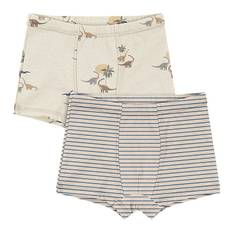 Konges Sløjd Boxershorts - 2-pak - Gots - Kubi/Stripe Bluie - Konges Sløjd - 3 år (98) - Boxershorts