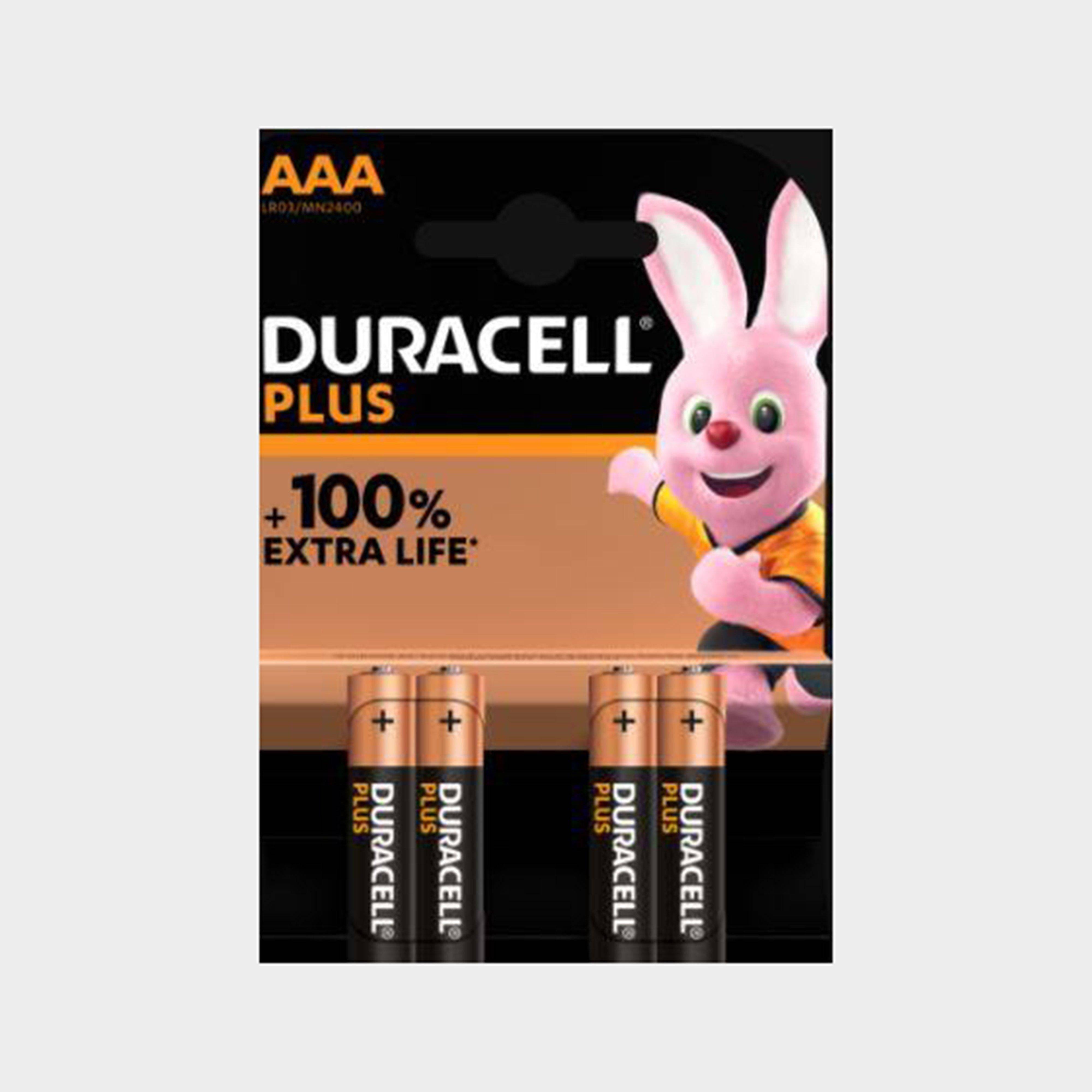 Duracell Plus100 AAA Batteries (Pack of 4), Black
