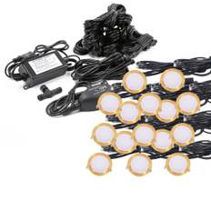 Infälld spotlight komplett kit/S Cosmos mässing 15-pack