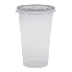 Låg Gastro-Line, Ø9,5cm klar PET med kryds 800stk