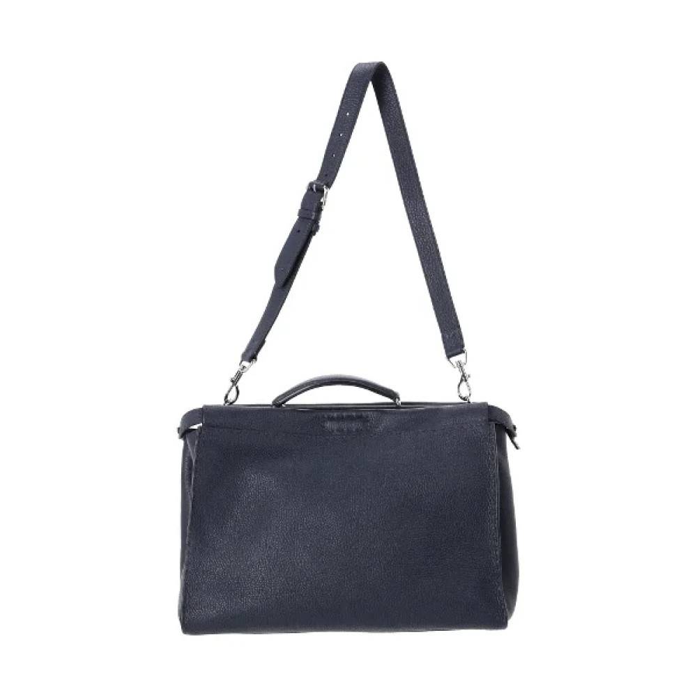 Fendi Vintage Pre-owned Laeder hndtasker - Vintage - Dame - Blå - ONE SIZE - Tyl