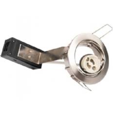 ZAMAX downlight 35W, Ø83 mm, borstat stål, uttag GU10, vinklingsbar - STANDARD