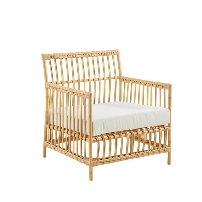 Sika Design Caroline lænestol - Exterior - Natural inkl. sædehynde i B452 Black Quick Dry - B452-Black