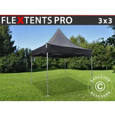 Foldetelt FleXtents Easy up pavillon PRO Peak Pagoda 3x3m Sort