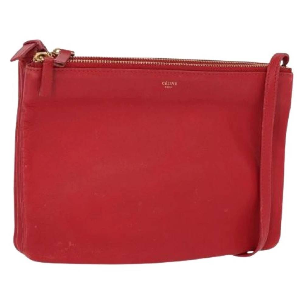 Celine Vintage Pre-owned Læder Crossbody Taske - Vintage - Dame - Rød - ONE SIZE - Læder