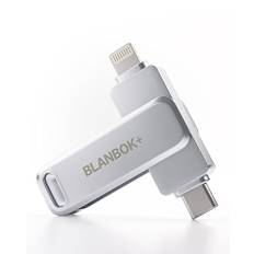 BLANBOK+ MFi Zertifizierter 512GB USB C Stick für iPhone 15, 3 in 1 Memory Stick, Externer Speicher für Lightning/iPhone/iPad/Android Handy/Laptop/PC