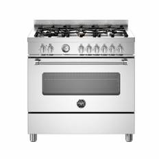 Bertazzoni MAS96L1EXT Master gasspis 90 cm med enkelugn och 6 brännare, rostfritt stål - Rostfri