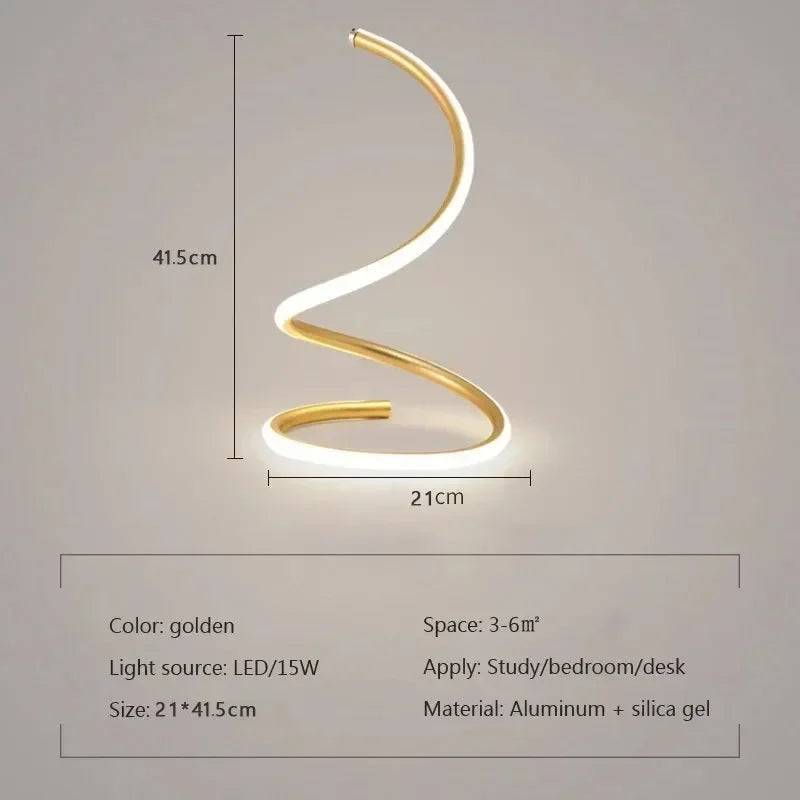 Minimalistisk LED Bordslampa med Justerbar Skärm - Stilig Belysning för Hemmet - Guld - Stor / Varm Vit