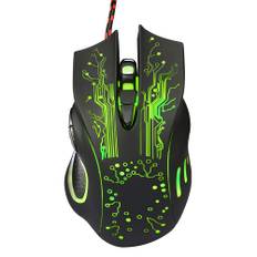 Led-bakgrundsbelysning Gaming Trådbunden mus för PC Justerbar 5500dpi mus Gamer Ergonomiska möss Usb Trådbunden Rgb Laptop Tillbehör Black