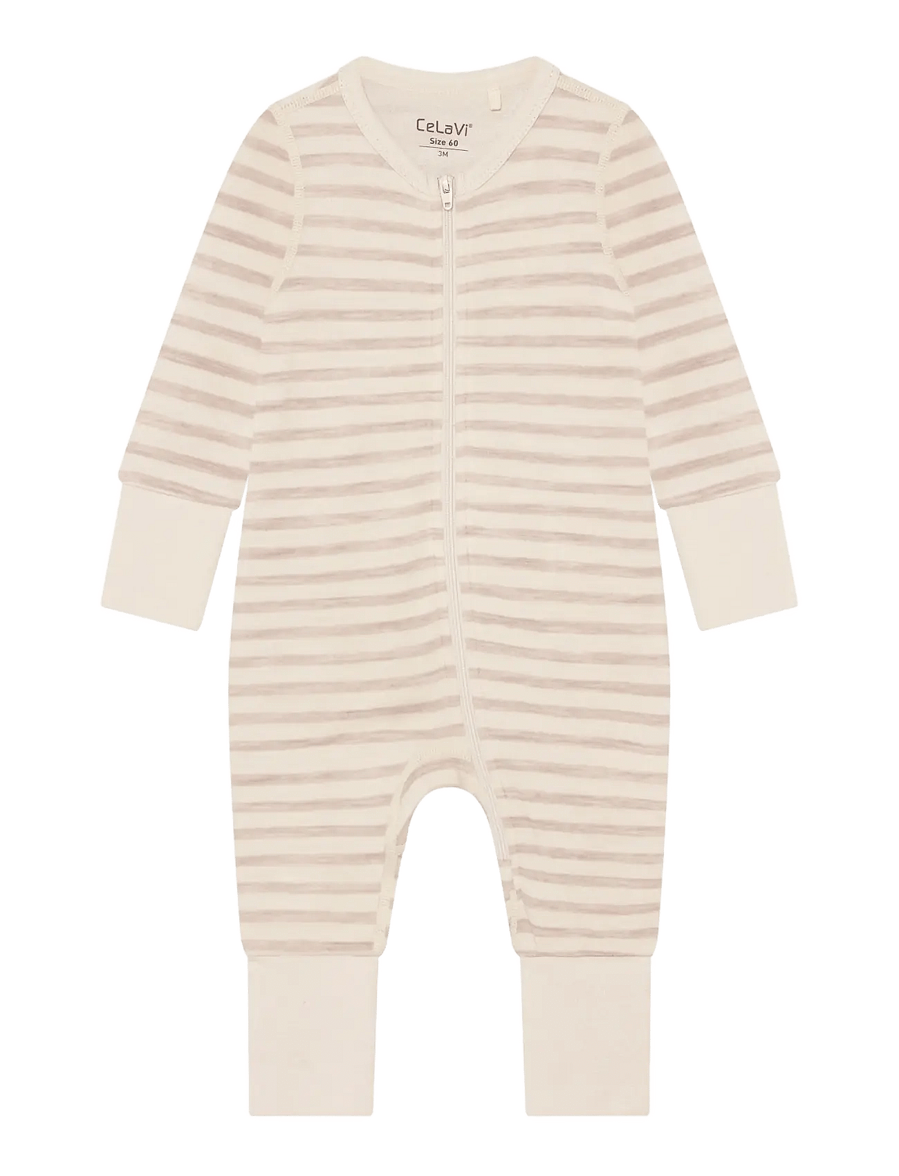 CeLaVi Jumpsuit Ls - Yd Stripe - Cream - 60