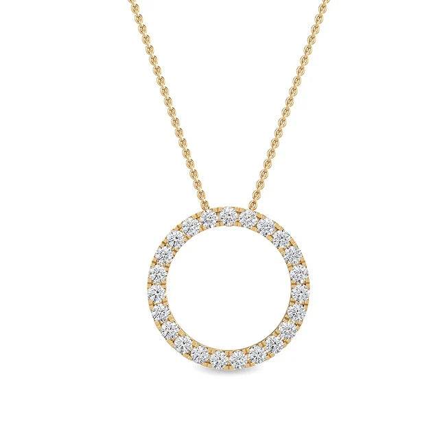 Halo - 14 karat guld med labgrown diamanter 1,05 ct (BESTILLINGSVARE - 3 UGERS LEVERINGSTID)