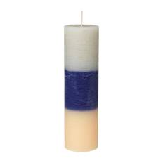 Broste Copenhagen Rainbow blockljus 25 cm Ocean salmon - Vit
