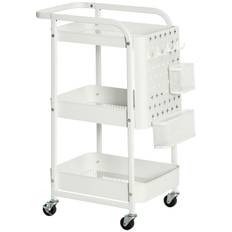 Trolley alsidig - 3 etager og sidepanel 51,5 x 32 x 75,6 cm