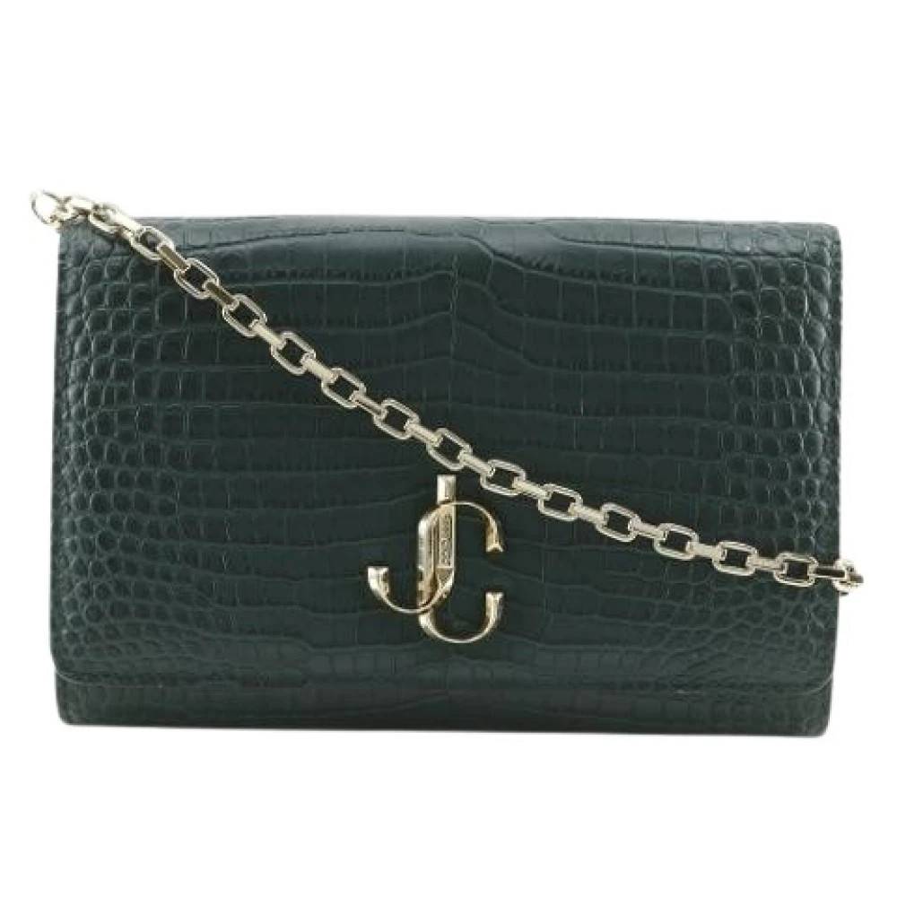 Jimmy Choo Pre-owned Pre-owned Skuldertaske - Vintage - Dame - Grøn - ONE SIZE - Uld