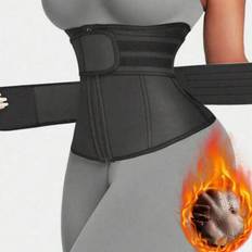1pc Double Belt Wrap Waist Trainer Cincher , Body Shaper Corset Shapewear Slimming Sheath Woman Flat Tightens Belly Sheath Waist Trainer Body Shaper - Black - L,M,S,XL