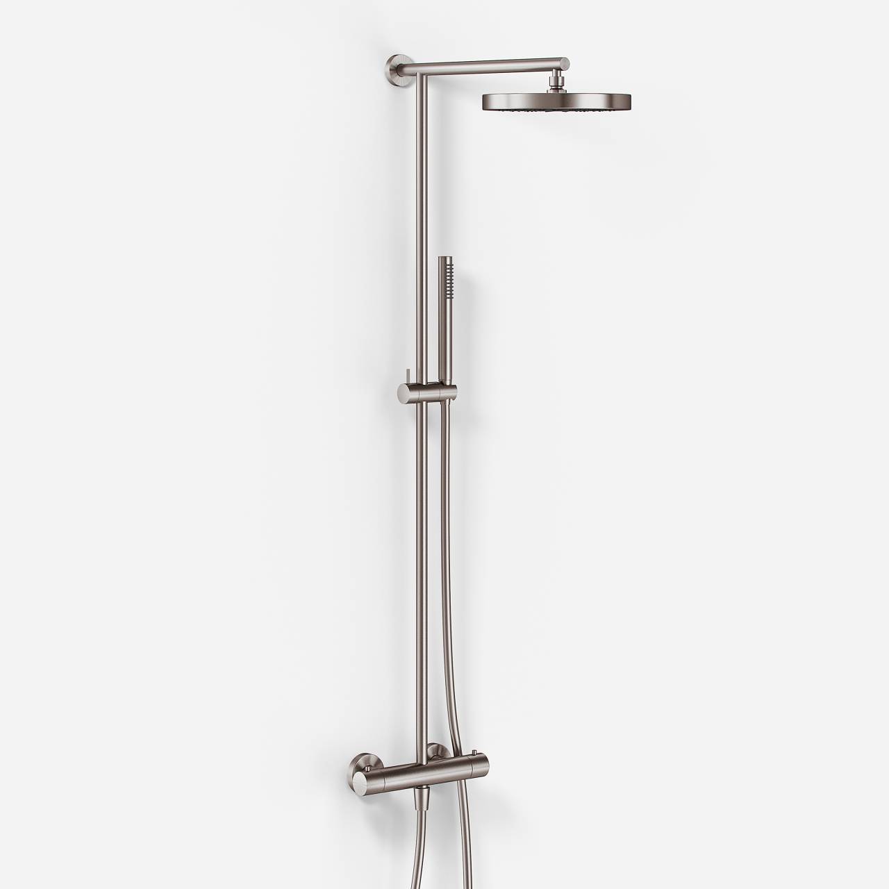 Semplice SRL10 - Termostatsats, XL Rain DeLux Ø24 m/EasyClean, PVD borstat stål