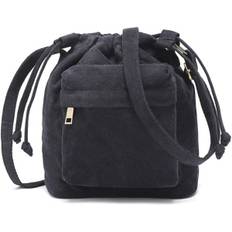 Kvinder Lille Lærredspung Crossbody Taske Damer Sød Lille Snørebånd Spand Boho Punge