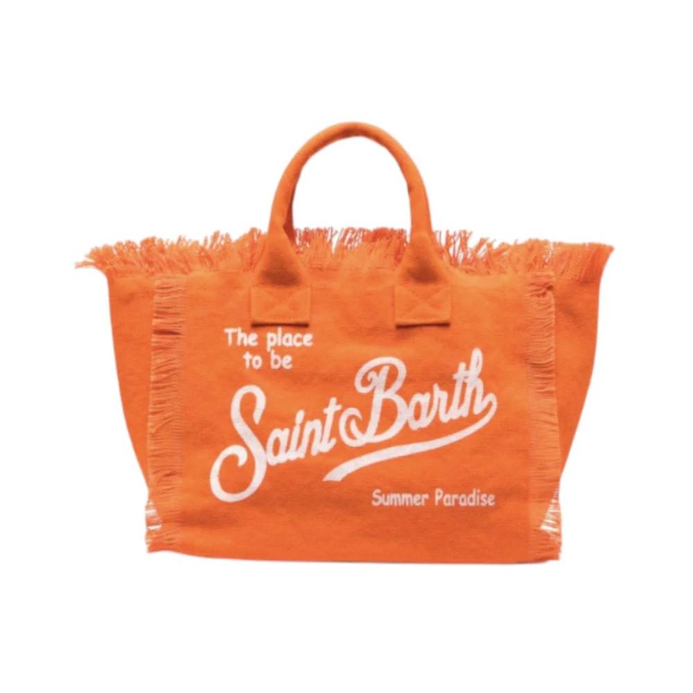 MC2 Saint Barth Canvas Tote Bag - Tasker - Dame - Orange - ONE SIZE - Bomuld