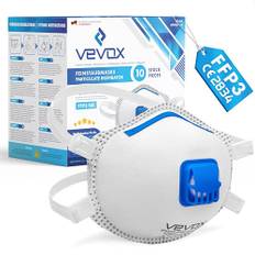 VEVOX® FFP3 Maske mit Ventil – 5er, 10er oder 20er Set – Staubmaske – Atemschutzmaske – Staubschutzmaske – Feinstaubmaske – Atemschutz z.B. gegen Feinstaub, Schimmel oder Asbest