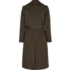 Sand Cashmere Coat W Clareta Belt Midi Kvinde Olive/khaki Frakker Str 40 Cashmere - hos Magasin