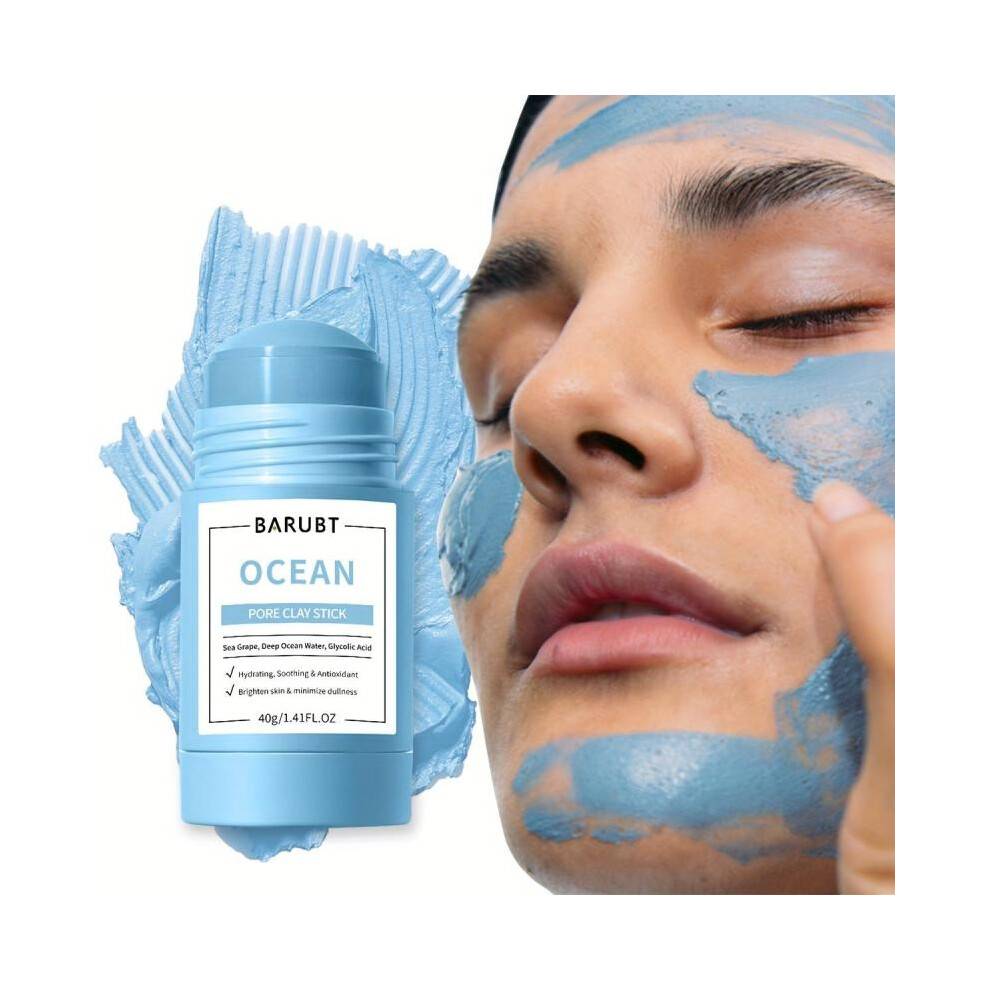 (Matches the image, Volcanic mud mask stick) Natural Mugwort Clay Mask Stick Deep Cleansing Pore Treatment Face Mask for All Skin Types
